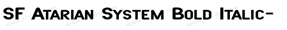 SF Atarian System Bold Italic字体转换